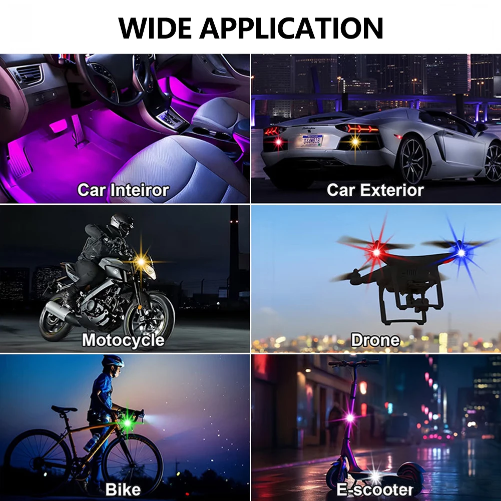 1-8PCS USB Rechargeable Waterp – Drone Strobe Light recenzja i cena