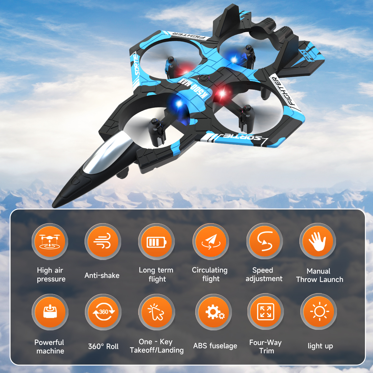 AXNEN K500 MAX RC Plane Fighte – Drone Beacon Light recenzja i cena