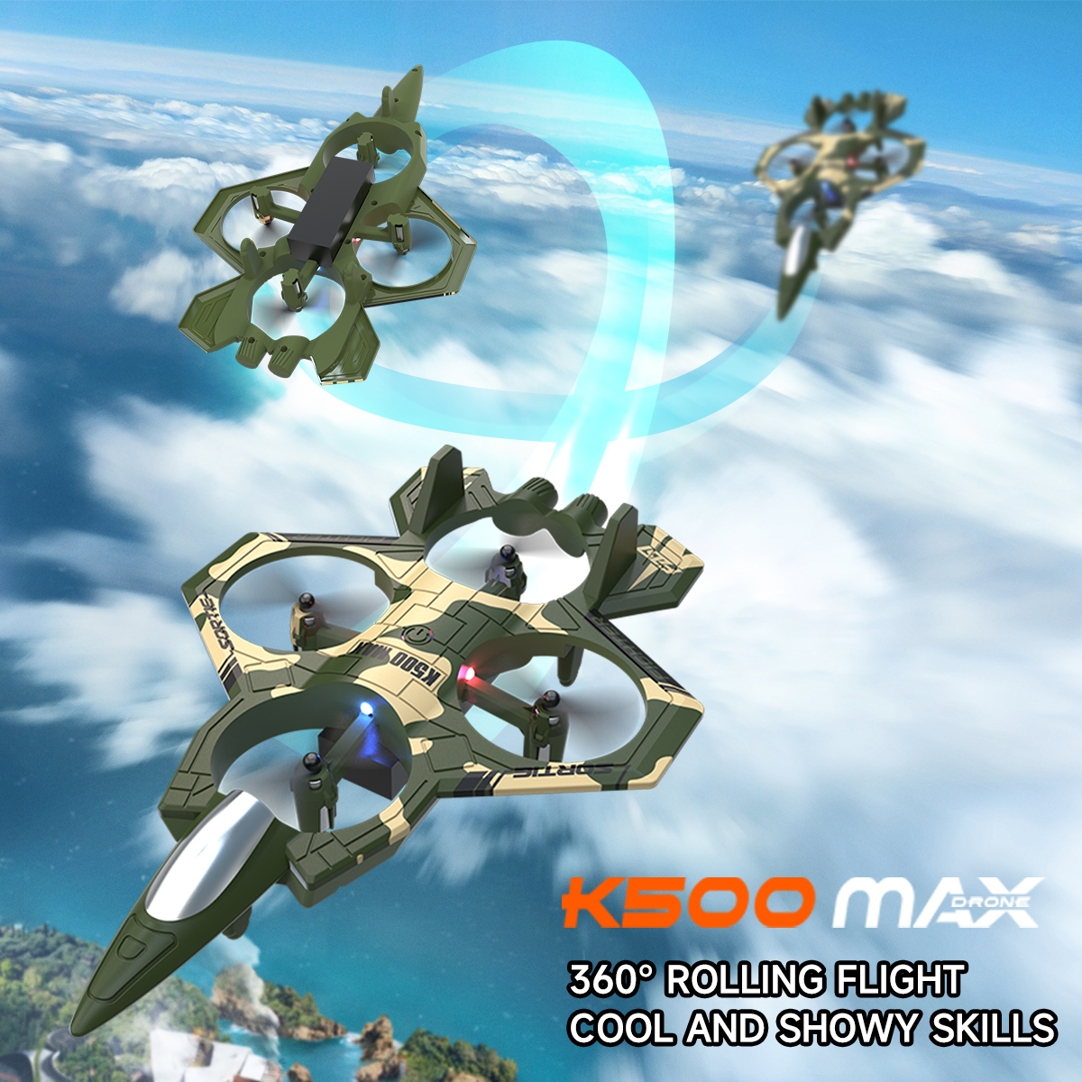 AXNEN K500 MAX RC Plane Fighte – Drone Beacon Light recenzja i cena
