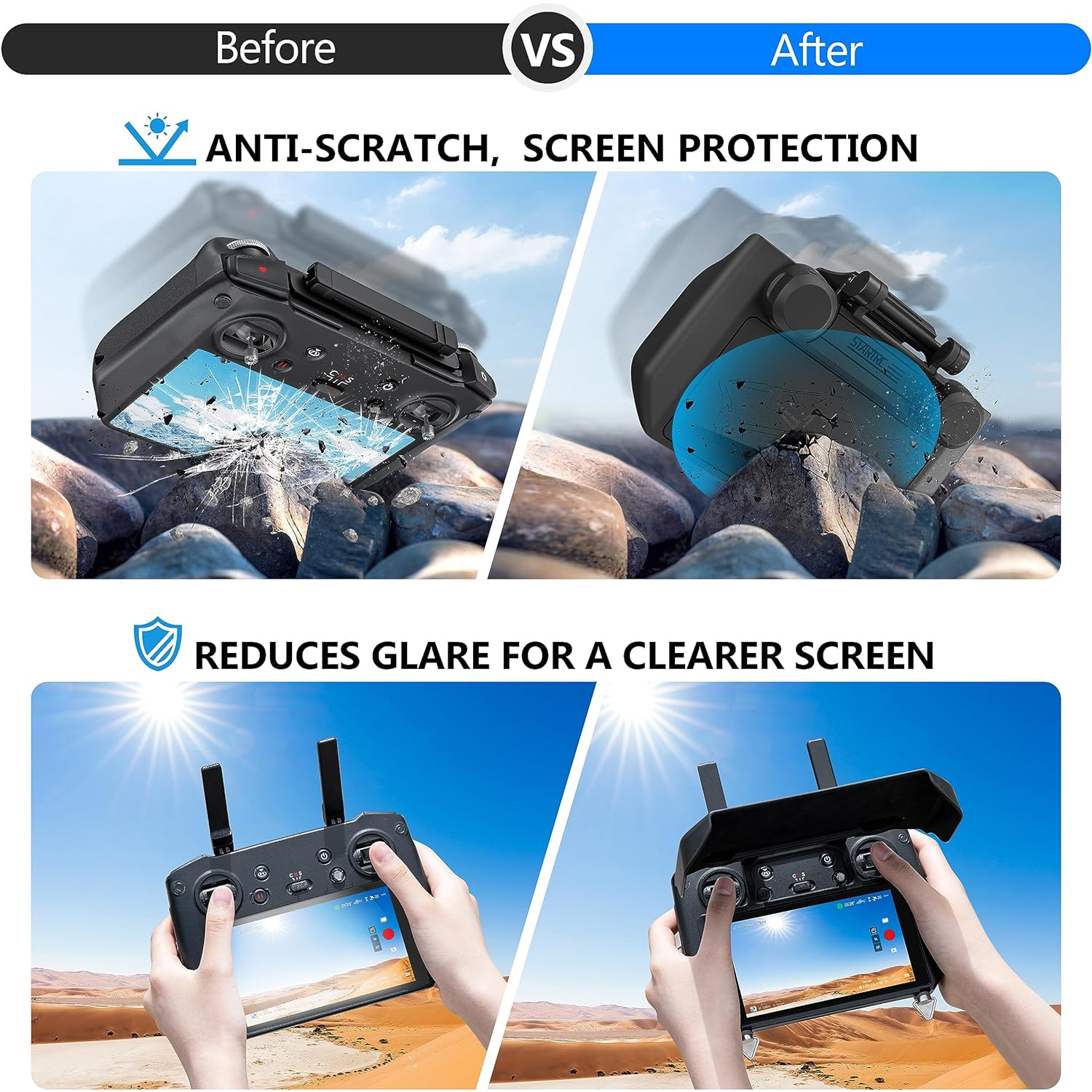 2-in-1 Sun Hood & Joystick Cov – Drone Control Stick recenzja i cena