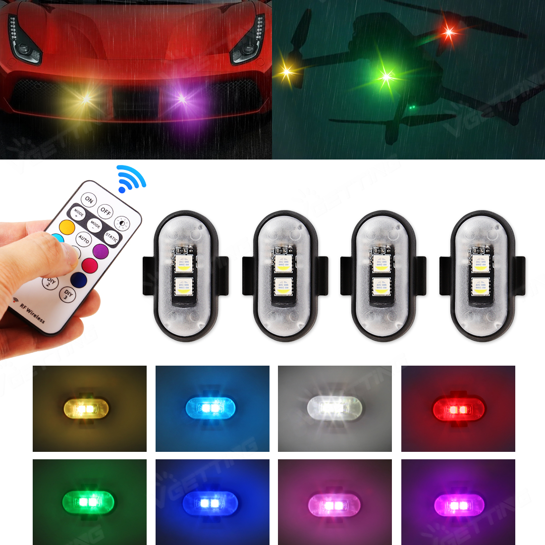 4Pcs Mini Drone Strobe Light 8 – Drone Strobe Light recenzja i cena