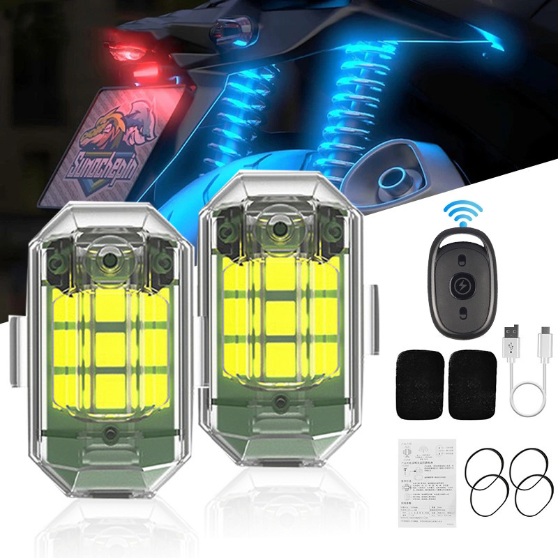 1/2/4Pc Remote Motorcycle Ligh – Drone Strobe Light recenzja i cena