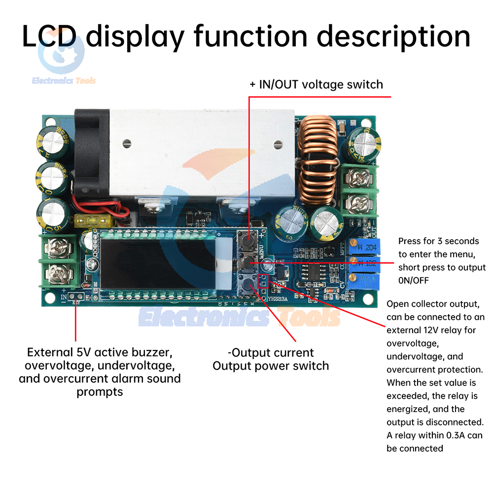 10-75V 20A Adjustable Buck Mod – Drone Solar Charger recenzja i cena
