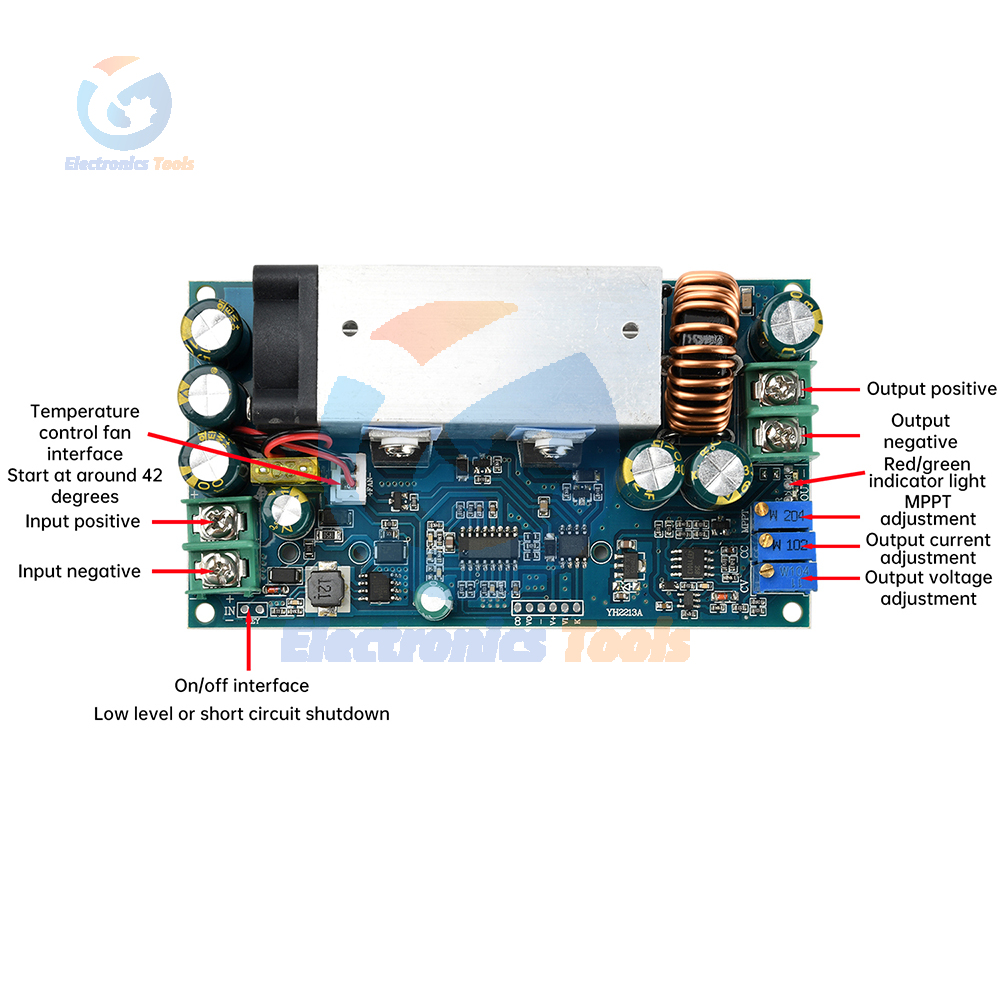 10-75V 20A Adjustable Buck Mod – Drone Solar Charger recenzja i cena